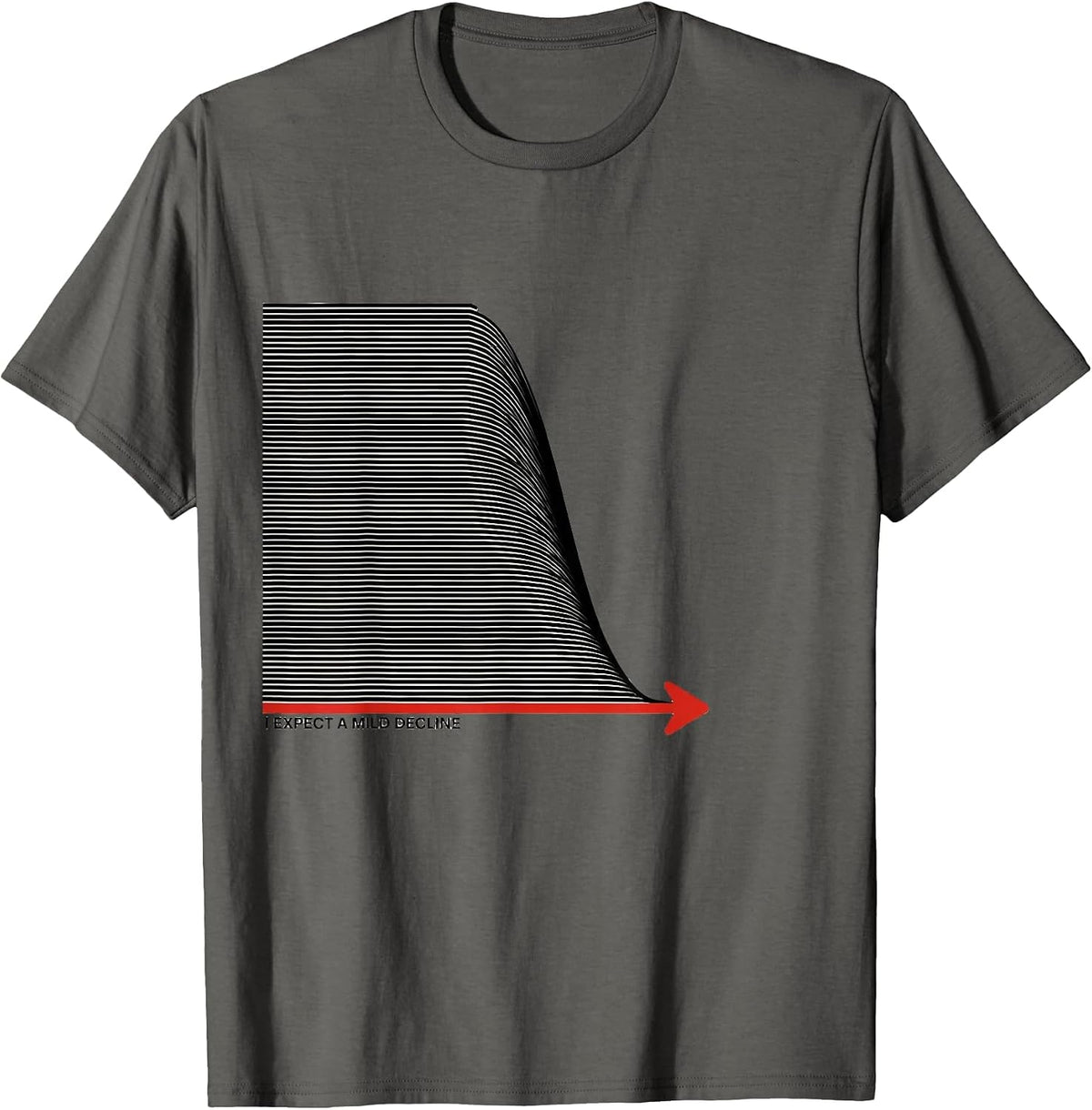 Men's I Expect A Mild Decline Funny Sarcastic Deadpan Humor T-Shirt - Asphalt Grey