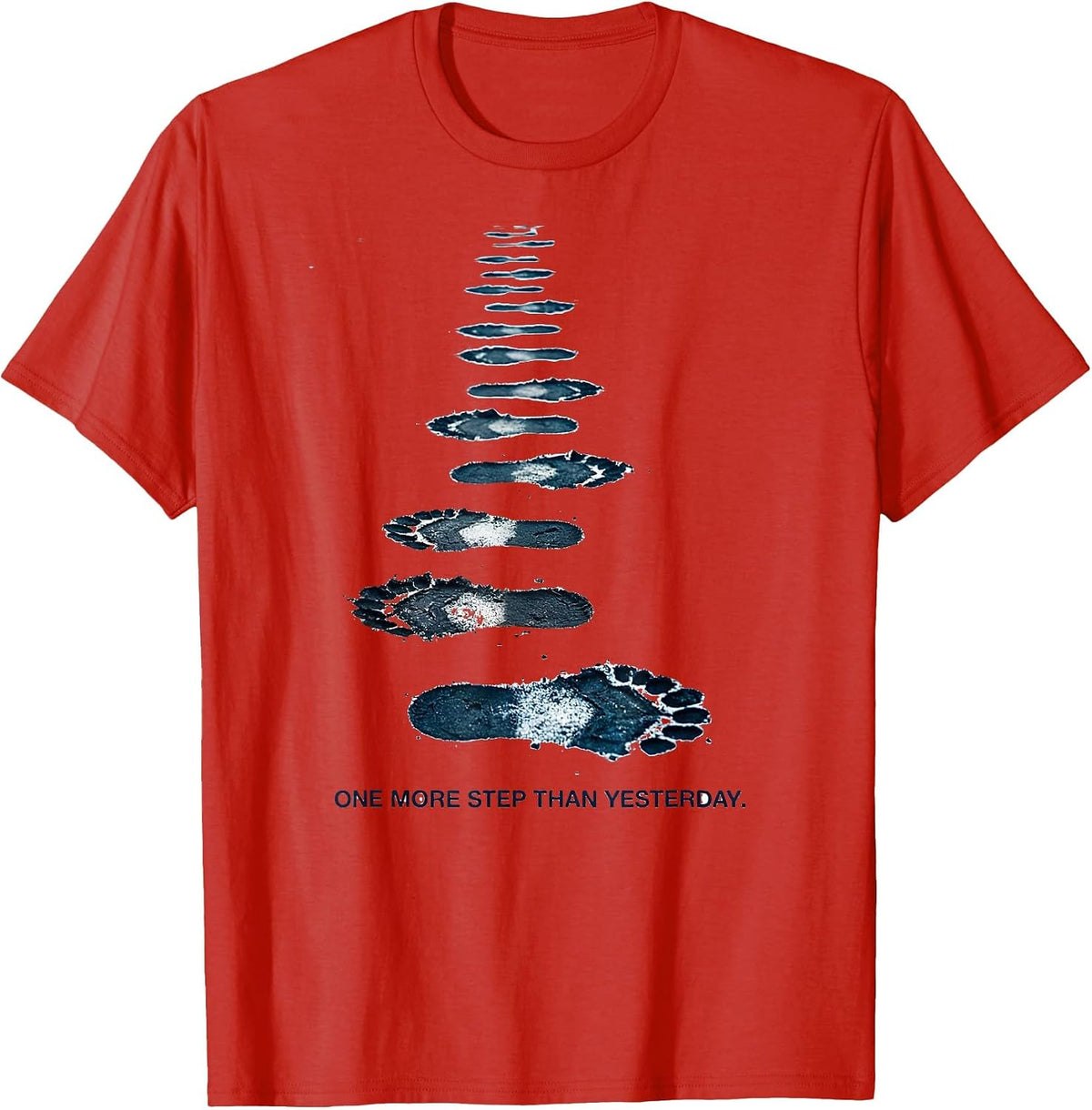 Men's One More Step Than Yesterday Funny Physical Therapist PT T-Shirt - Red