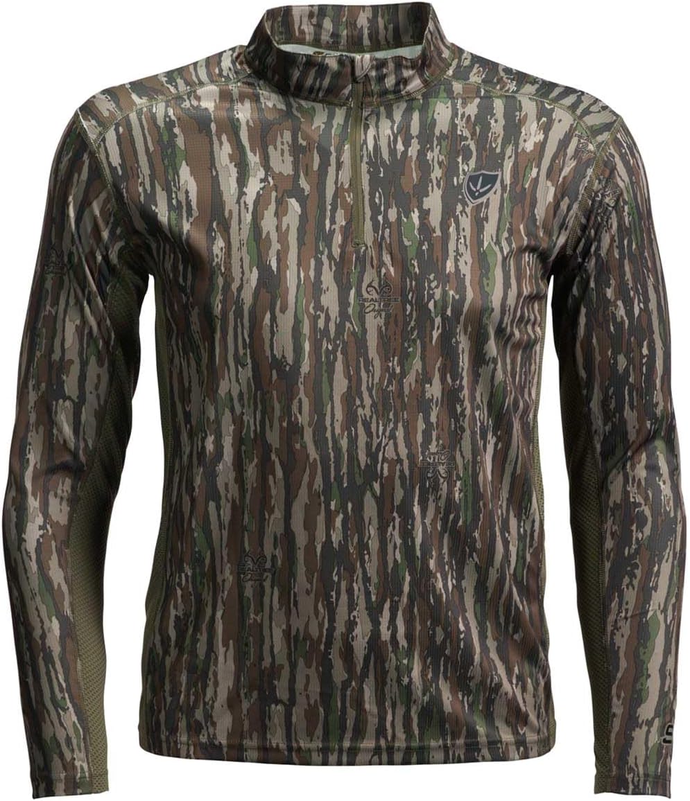 BLOCKER OUTDOORS Finisher Turkey Hunting 1/4 Zip Moisture Wicking Performance Long Sleeve Shirt - Rt Original