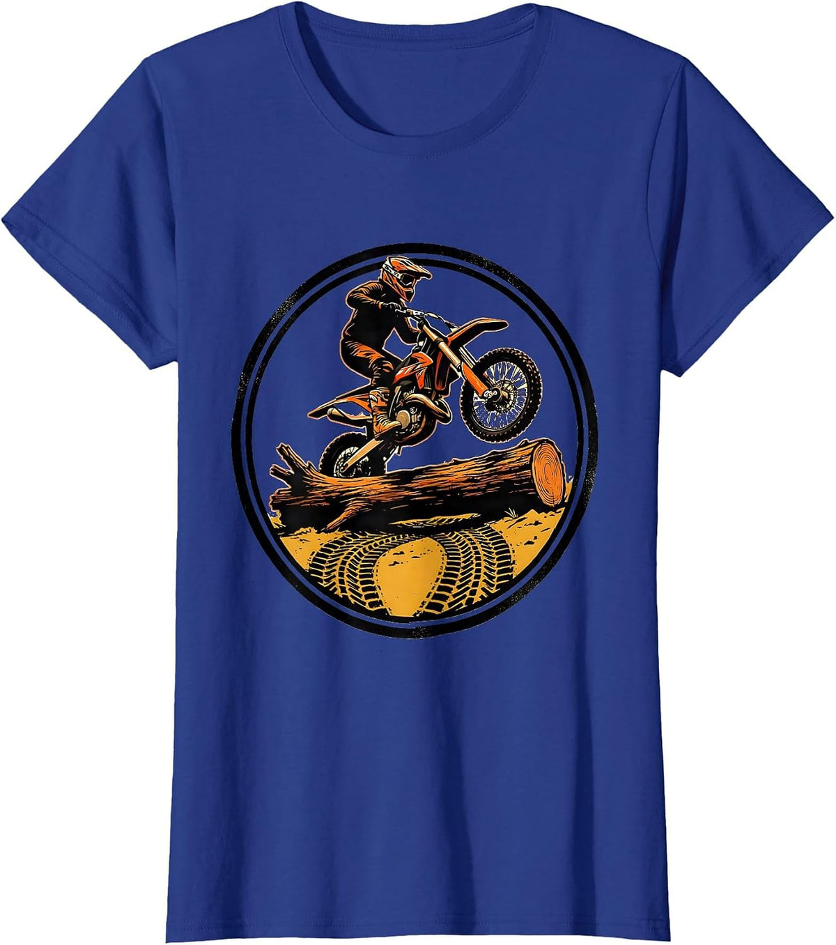 Women's Enduro Rider Dirt Bike Motocross Biker Humor T-Shirt - Royal Blue