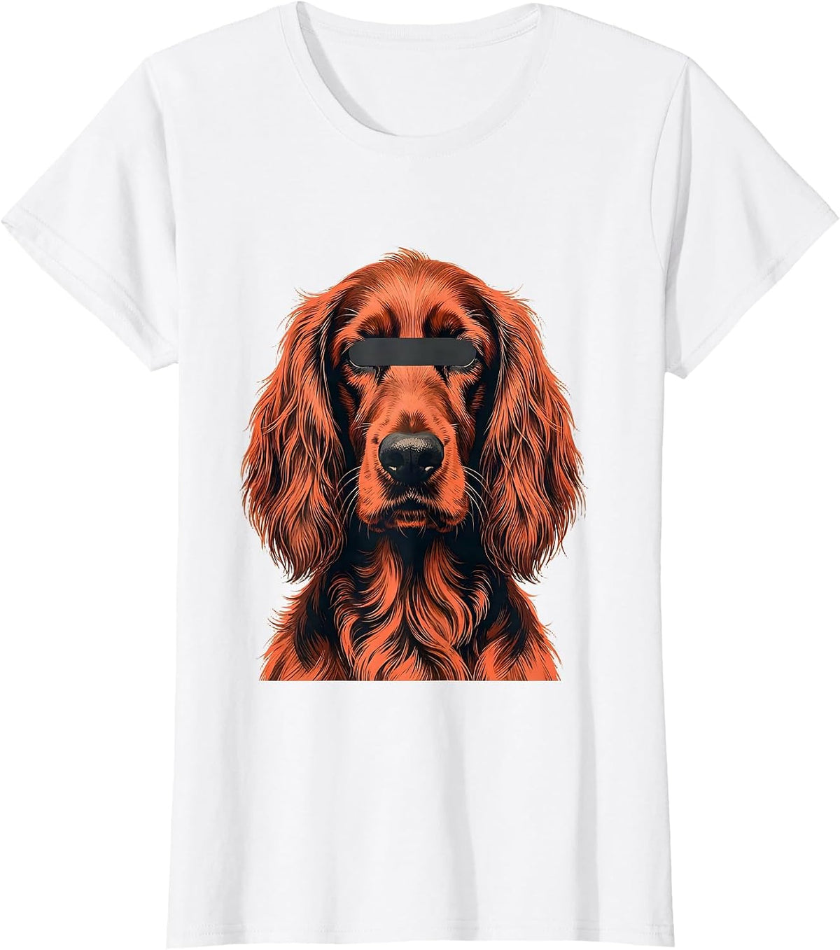 Irish Setter Sunglasses Midcentury Modern Dog Lover Portrait T-Shirt - White