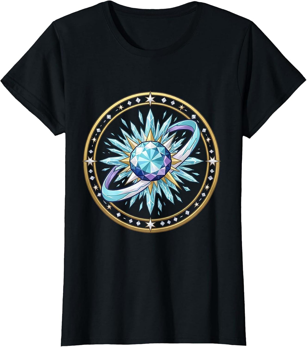 Sparkle Smash Comet Impact Graphic Tee T-Shirt - Black