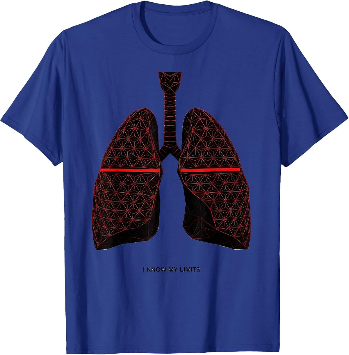 I Know My Limits Geometric Respiratory Therapist RT Humor T-Shirt - Royal Blue