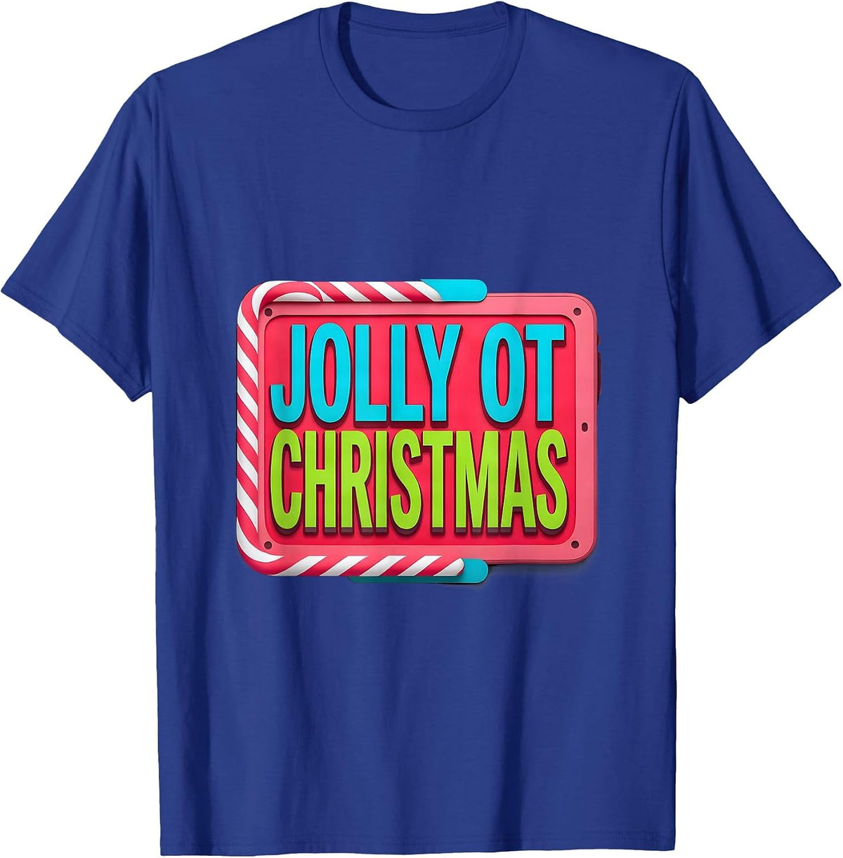 Men's Jolly OT Christmas Funny Occupational Therapy Workplace T-Shirt - Royal Blue