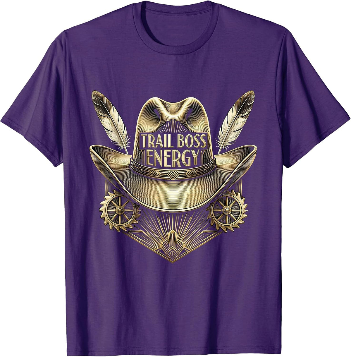 Trail Boss Energy Cowgirl Design T-Shirt - Purple