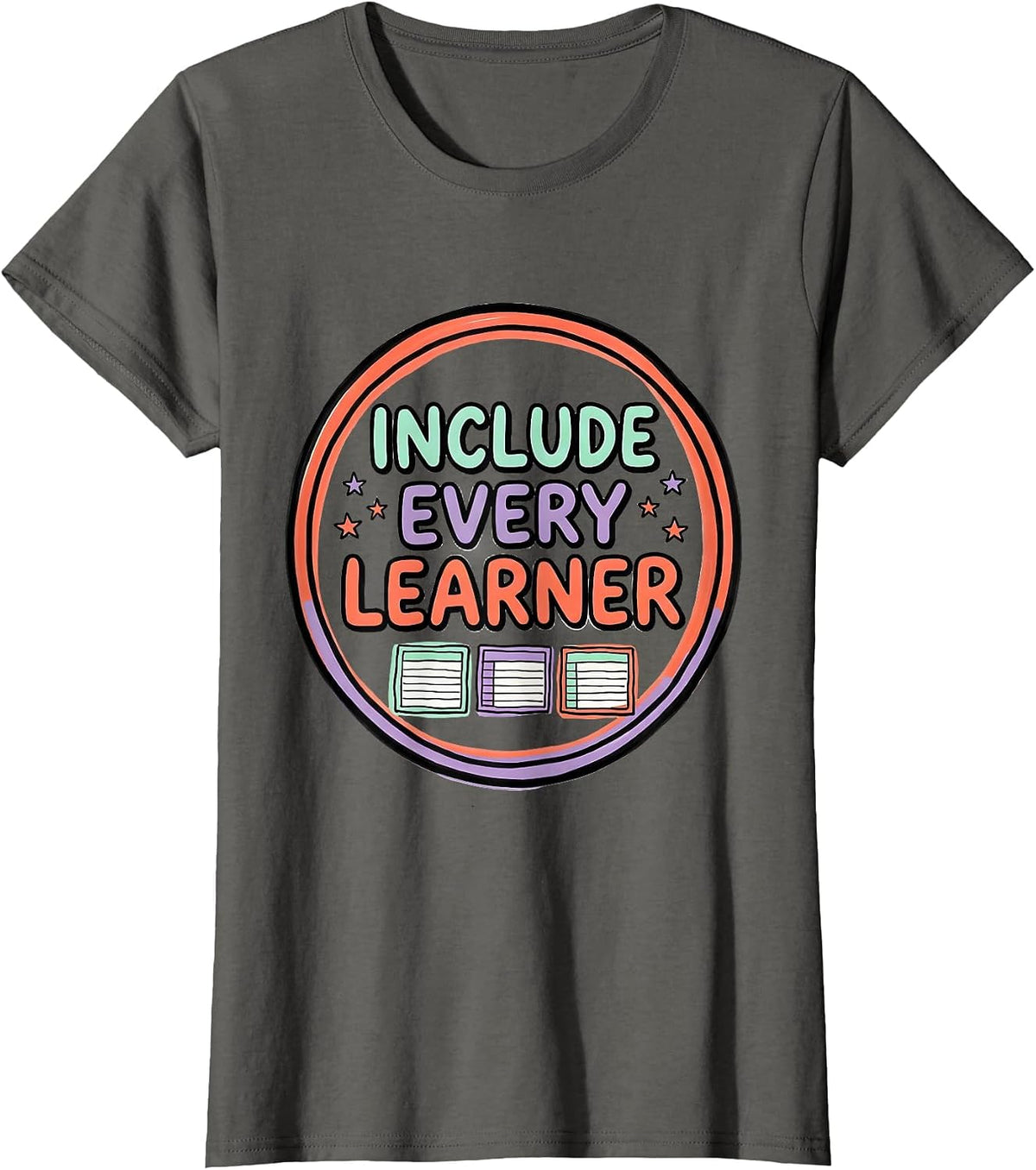 Women's Include Every Learner Special Education Teacher Autism T-Shirt - Asphalt Grey