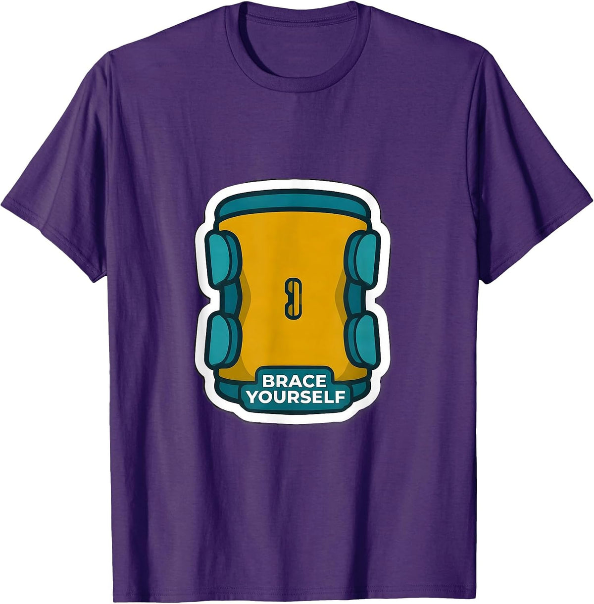 Men's Brace Yourself Funny Physical Therapist PT OT Gift T-Shirt - Purple