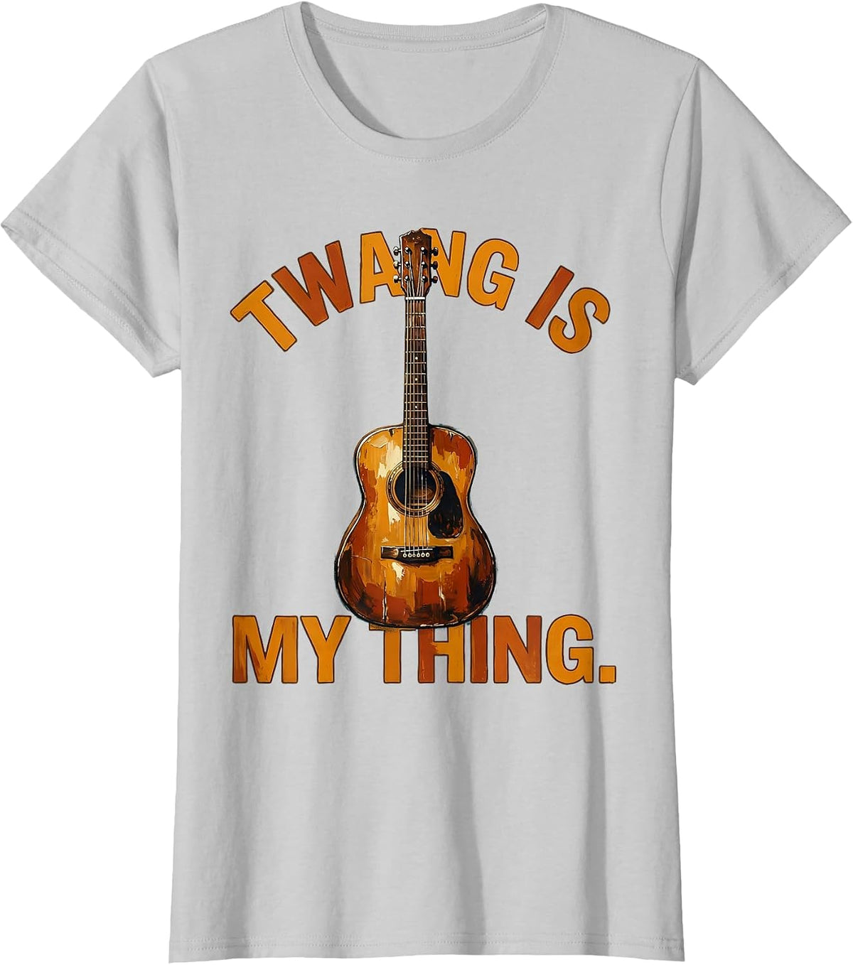 Twang Is My Thing Country Music Design T-Shirt - Silver Grey