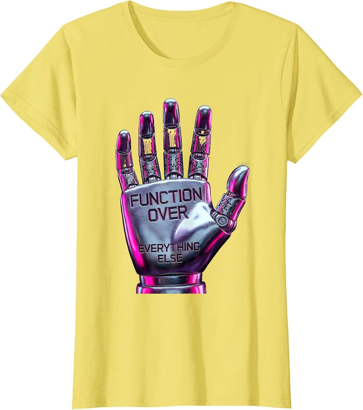 Function Over Everything Else OT Design T-Shirt - Lemon Yellow