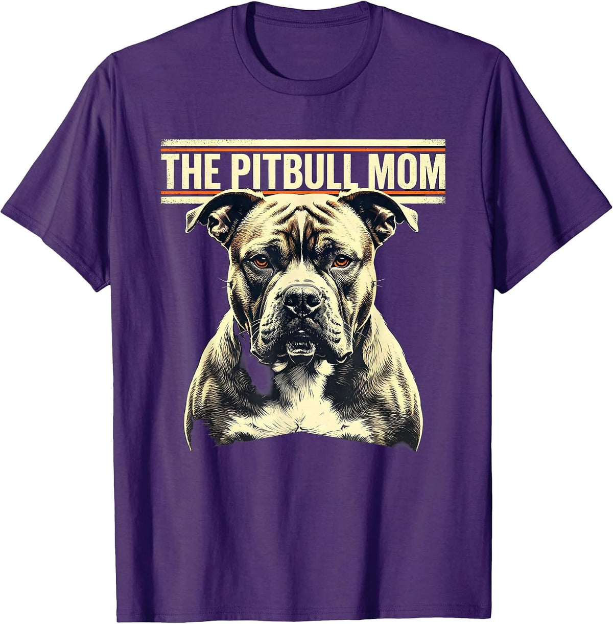 The Pitbull Mom Stencil Ghost Dog Halloween Skeleton T-Shirt - Purple