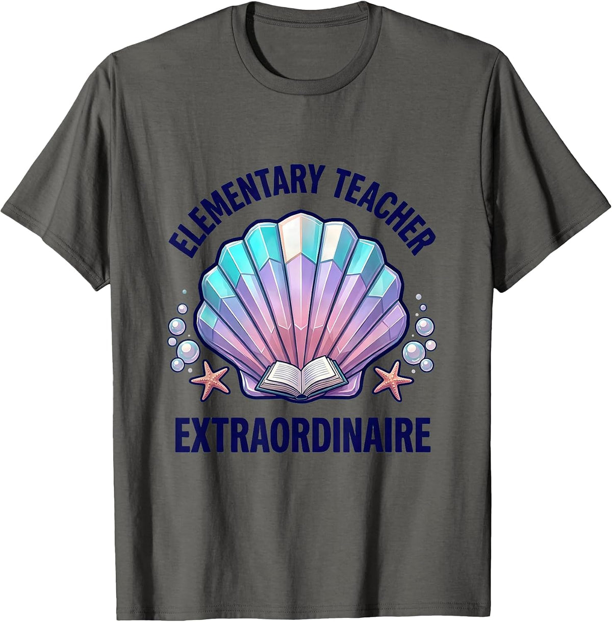 Elementary Teacher Extraordinaire Graphic Design T-Shirt - Asphalt Grey