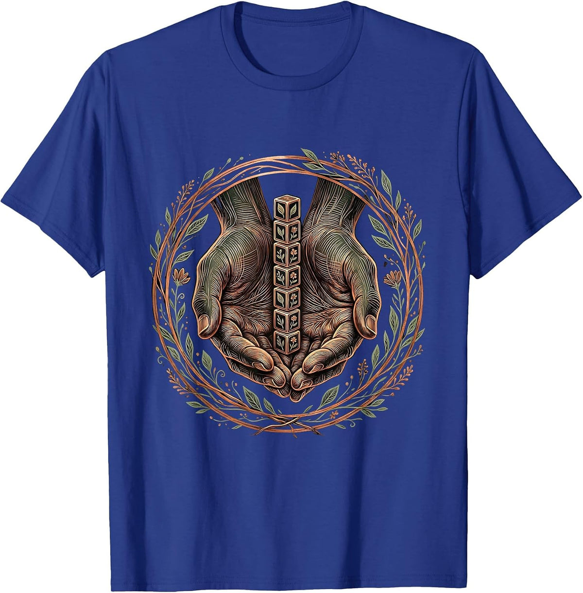 Sped Teacher Colorful Building Blocks Tower T-Shirt - Royal Blue