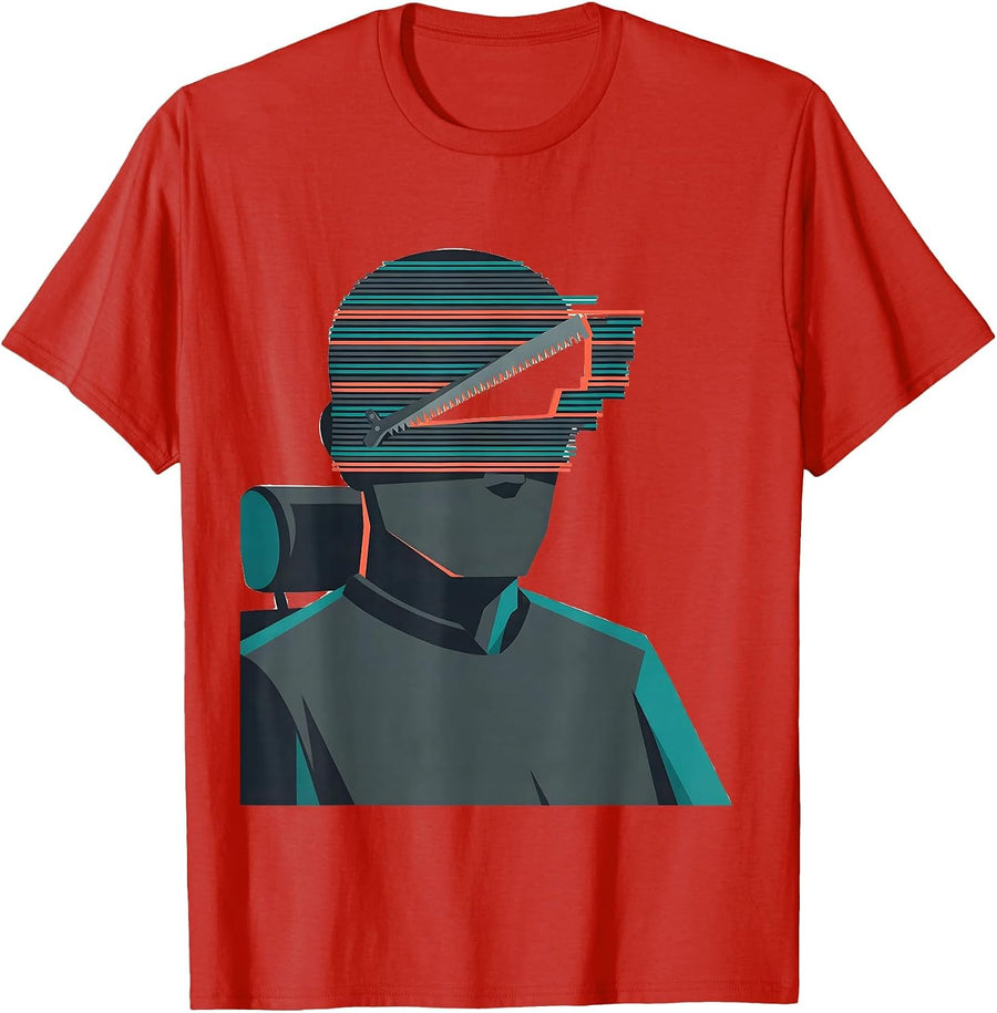 Men's Barber Chair Hair Stylist Gift Humor Christmas T-Shirt - Red