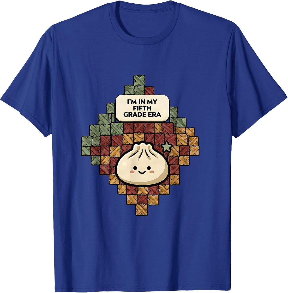 Men's I'm In My Fifth Grade Era Cute Dumpling Back to School Girl T-Shirt - Royal Blue