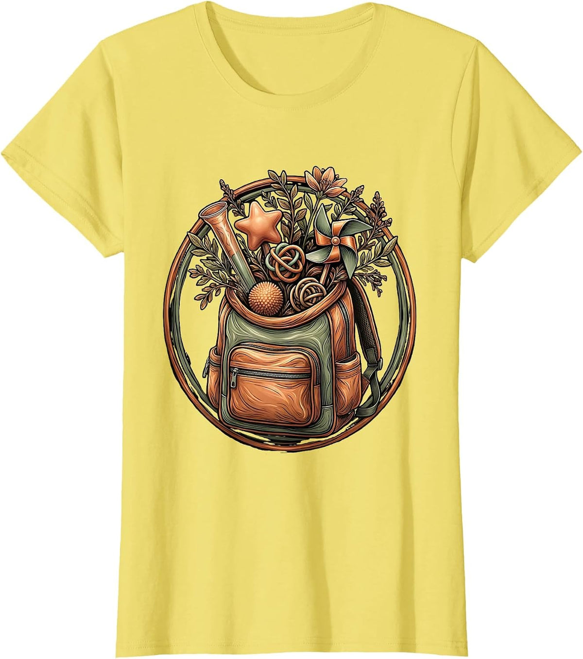 SPED Teacher Sensory Tools Backpack Graphic T-Shirt - Lemon Yellow