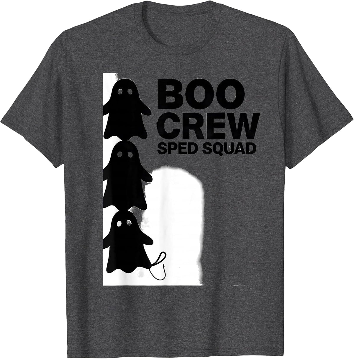 Boo Crew SPED Squad Para Normal Activities Halloween Teacher T-Shirt - Dark Heather Grey