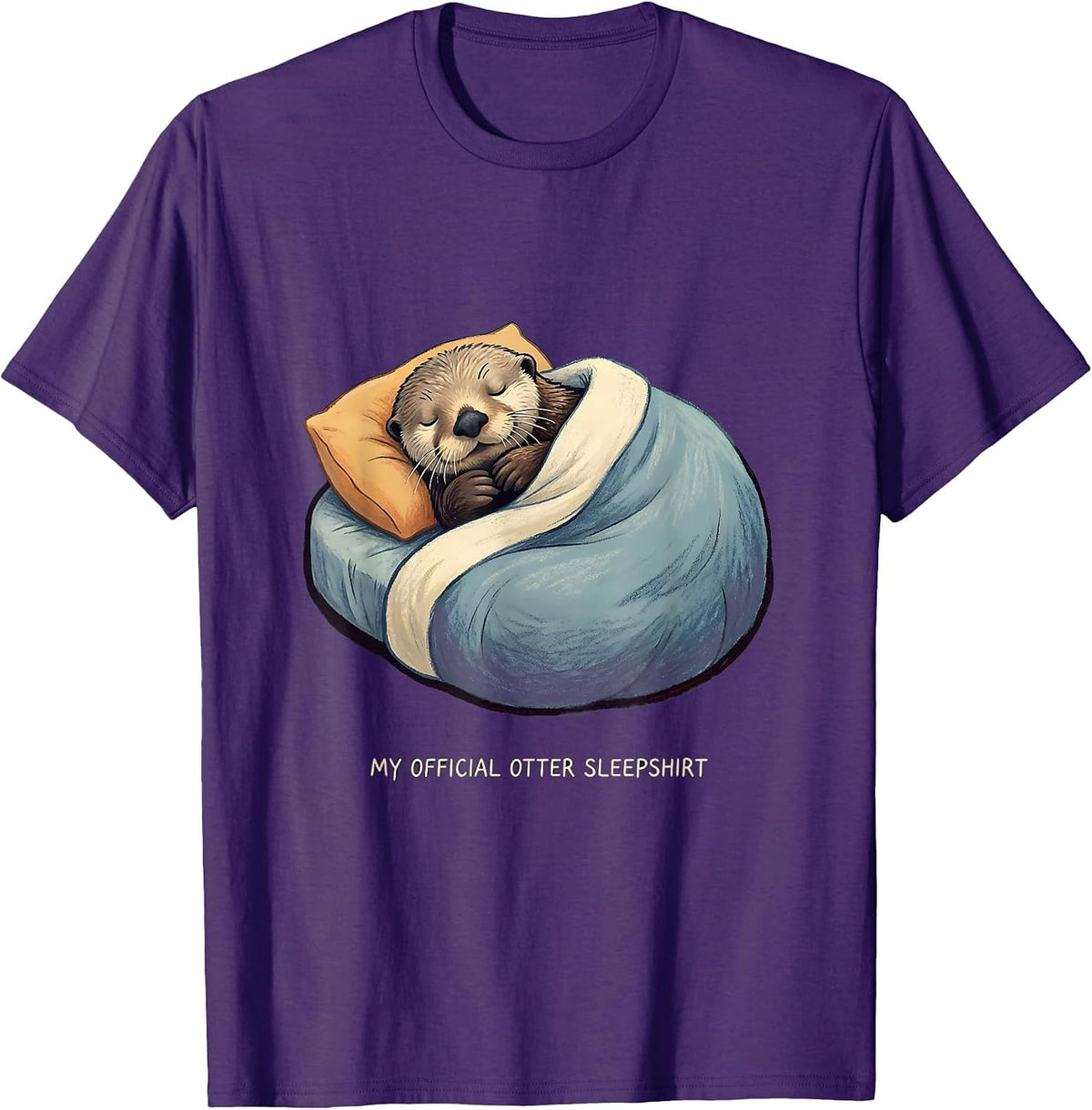 My Official Otter Sleepshirt Cute Sea Otter Animal Lovers T-Shirt - Purple