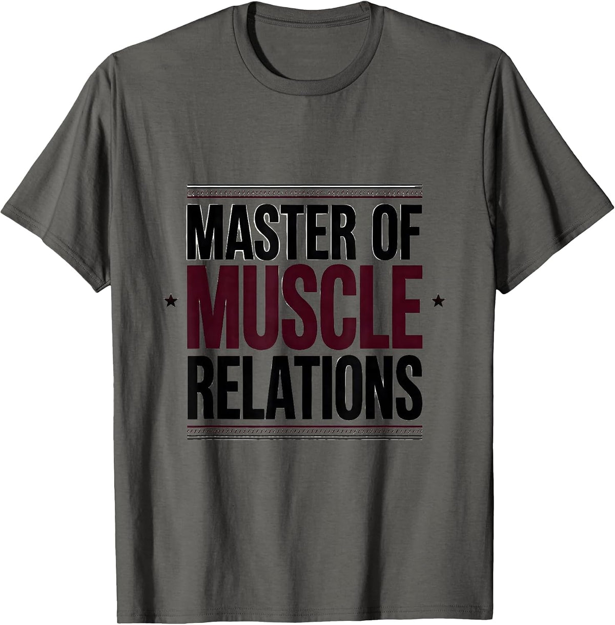 Master Of Muscle Relations Funny Massage Therapist LMT Gift T-Shirt - Asphalt Grey