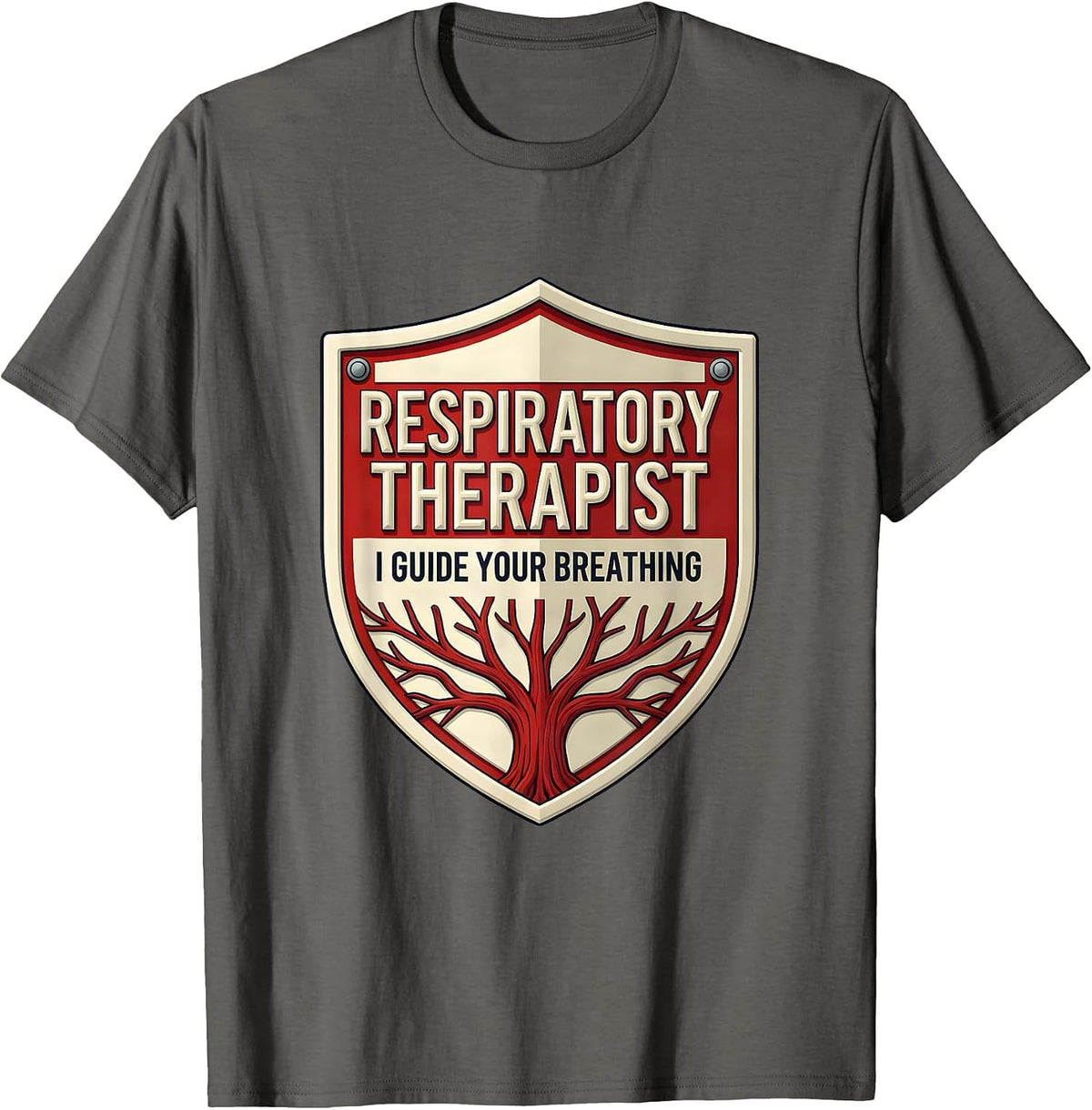 Men's Respiratory Therapist I Guide Your Breathing Humor T-Shirt - Asphalt Grey