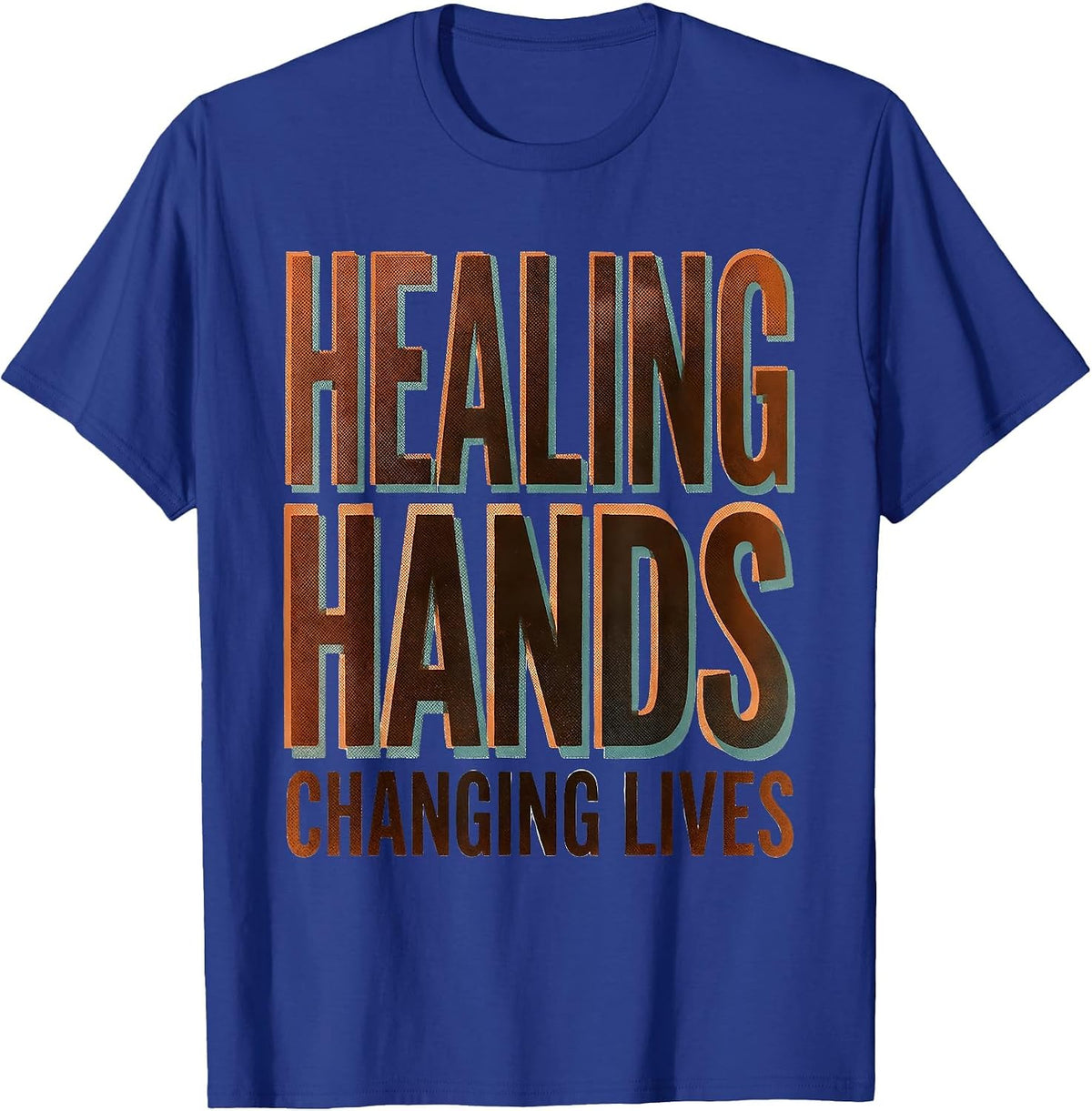 Healing Hands Changing Lives Occupational Therapy T-Shirt - Royal Blue