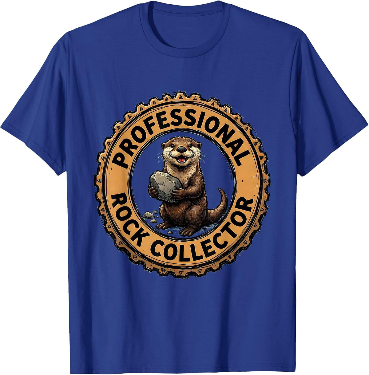 Professional Rock Collector Otter Design T-Shirt - Royal Blue