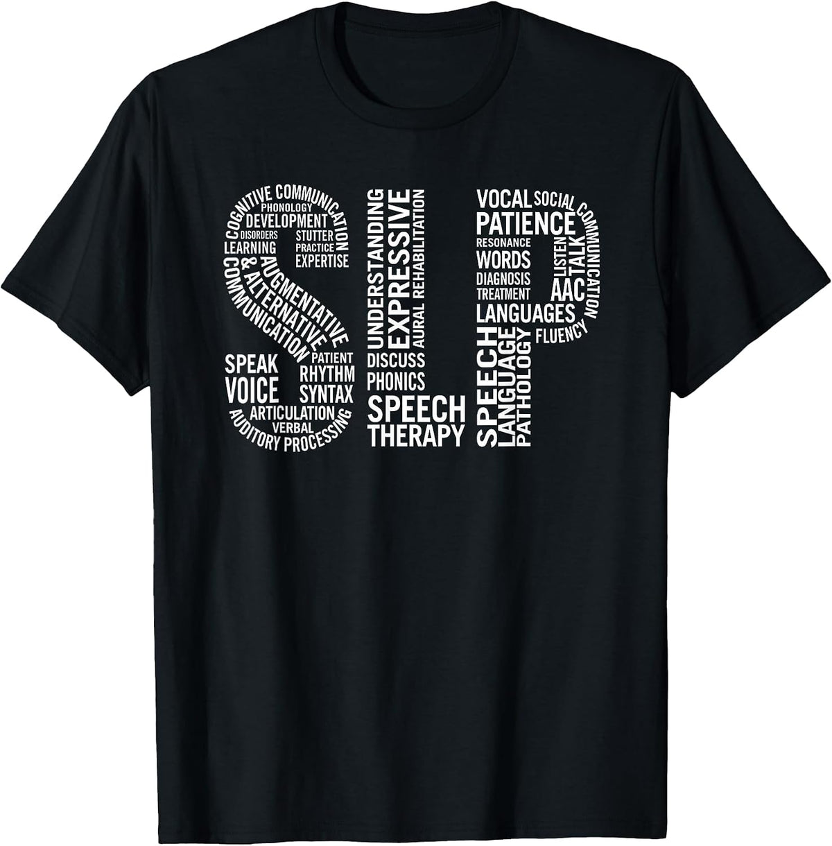 Speech Therapy Shirt Speech Language Pathology Month T-Shirt - Black
