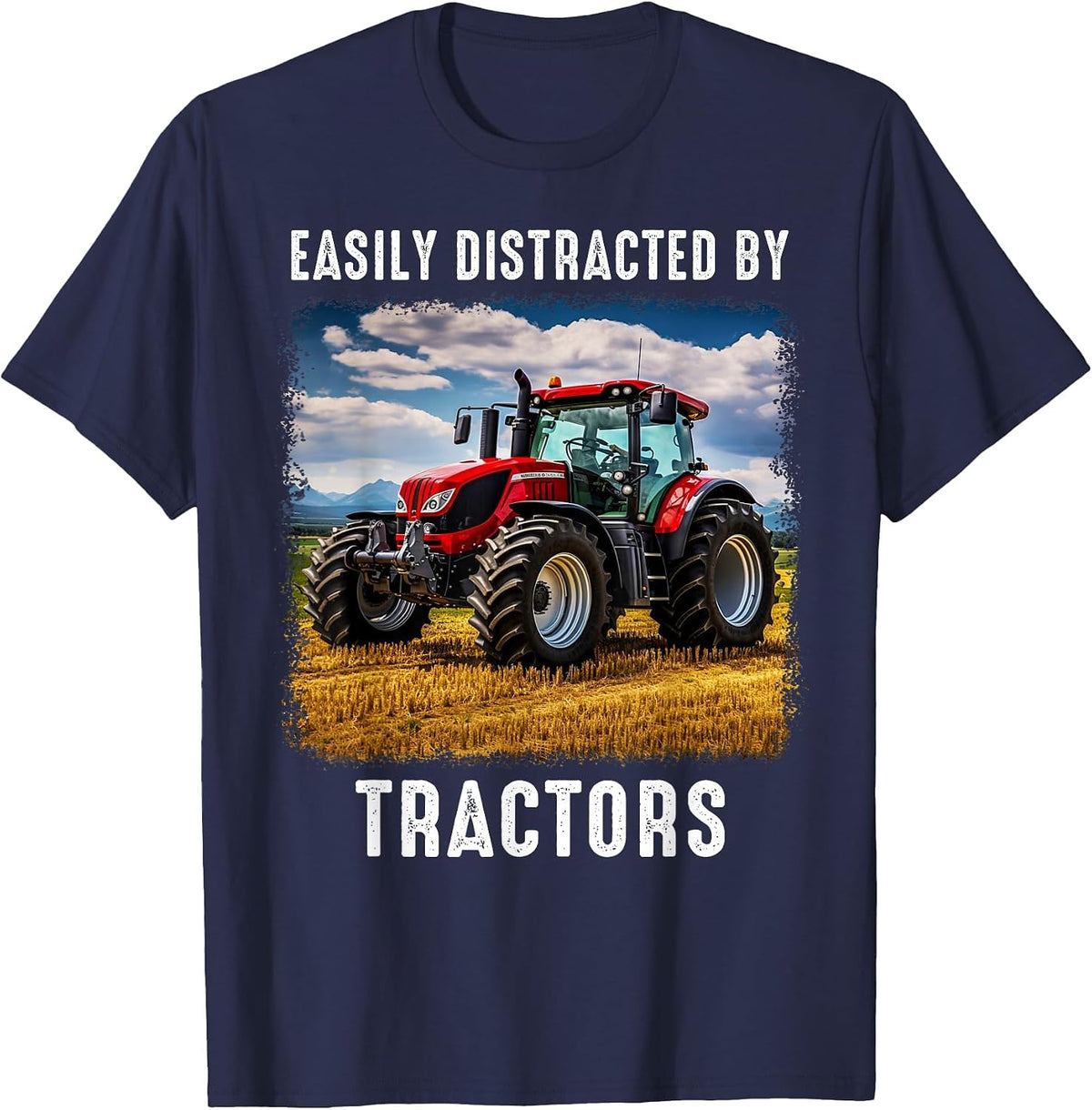 Funny Farm Tractor Saying for Driver Farming & Tractor Lover T-Shirt - Navy Blue