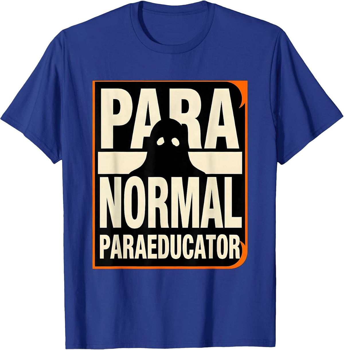 Men's Para Normal Paraeducator Ghost Stencil SpEd Teacher T-Shirt - Royal Blue