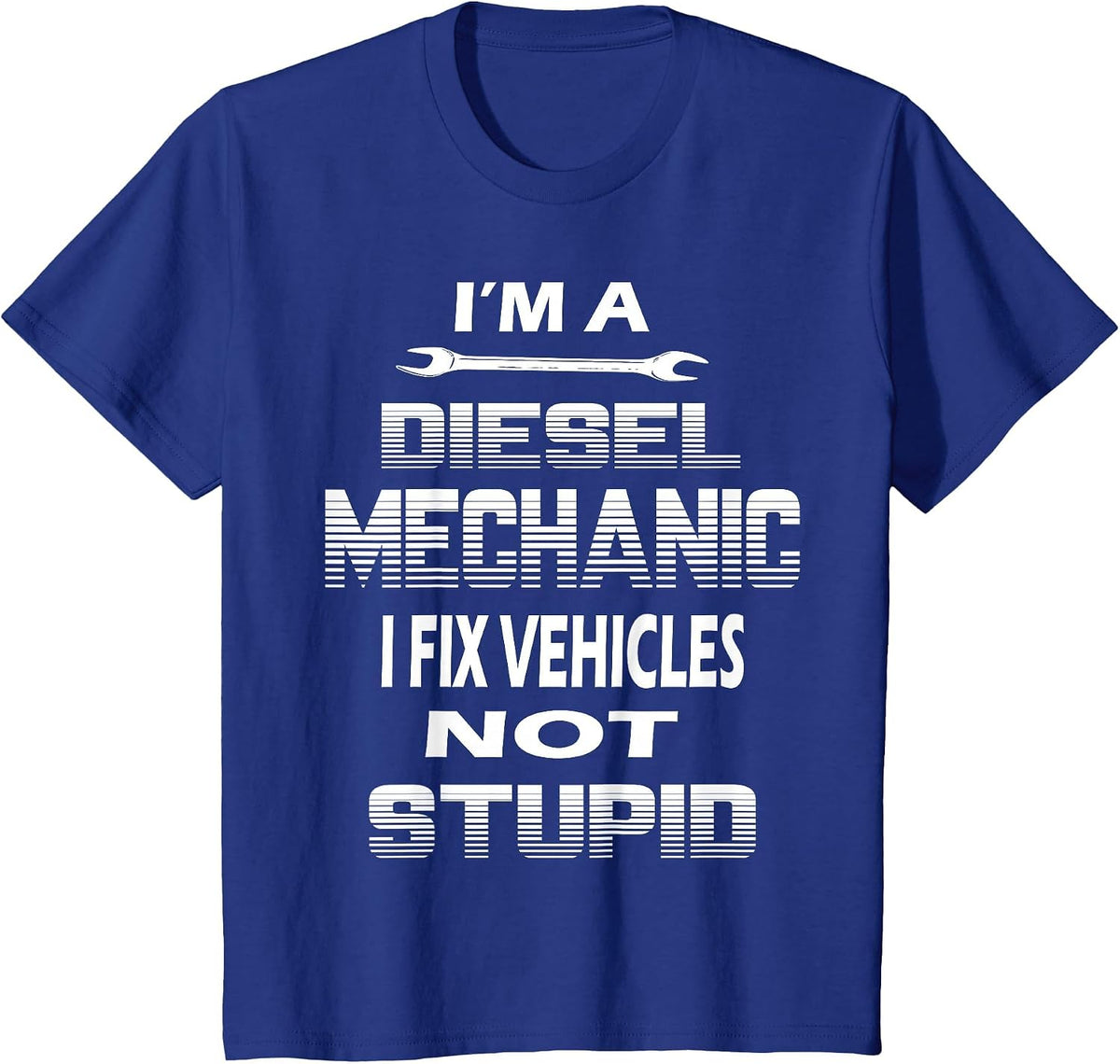Diesel Mechanics Uniform T Shirt Diesel Tech Shirt T-Shirt - Royal Blue