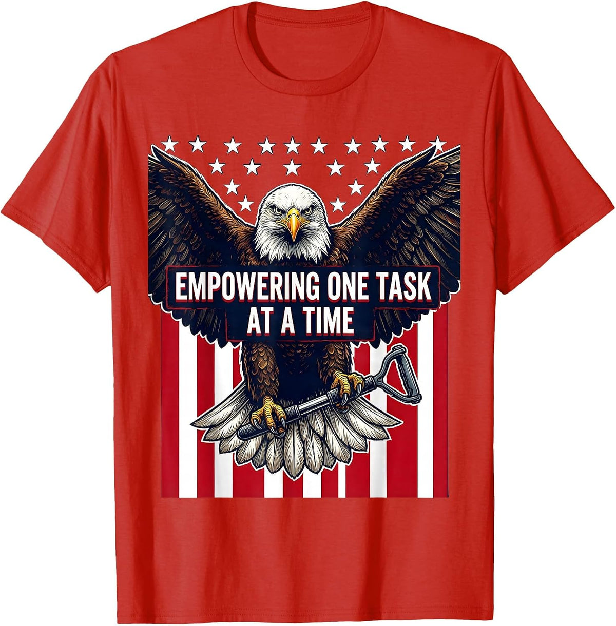 Men's Empowering One Task at a Time OT Design T-Shirt - Red