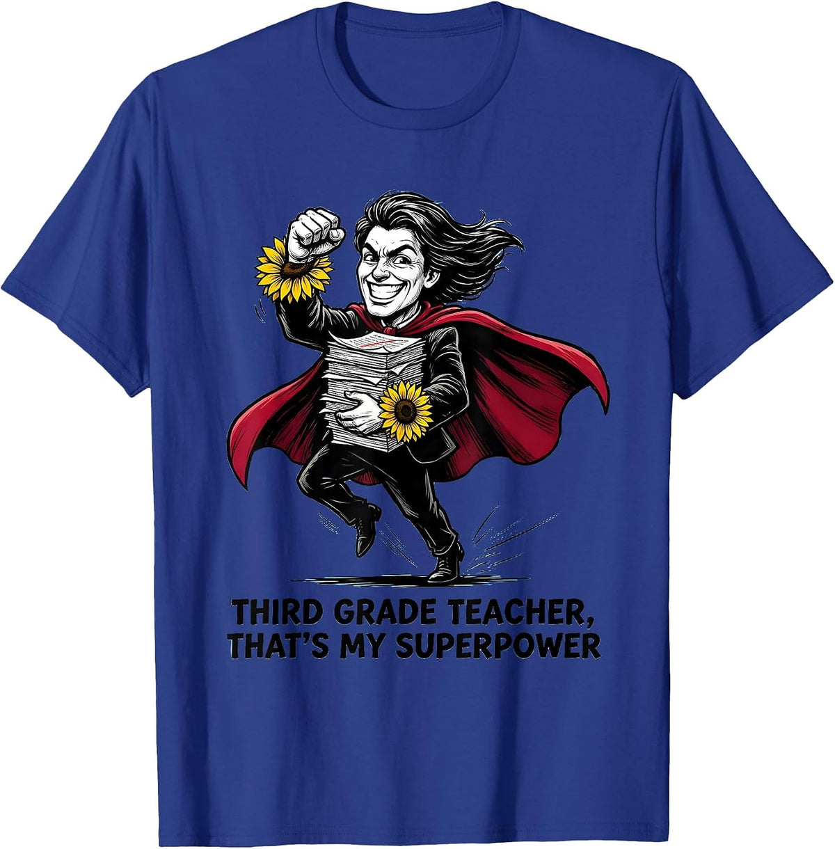 Men's Third Grade Teacher That's My Superpower Funny T-Shirt - Royal Blue