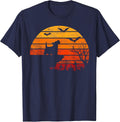 Retro Sunset Scottish Terrier Halloween Costume Dog Lover T-Shirt - Navy Blue