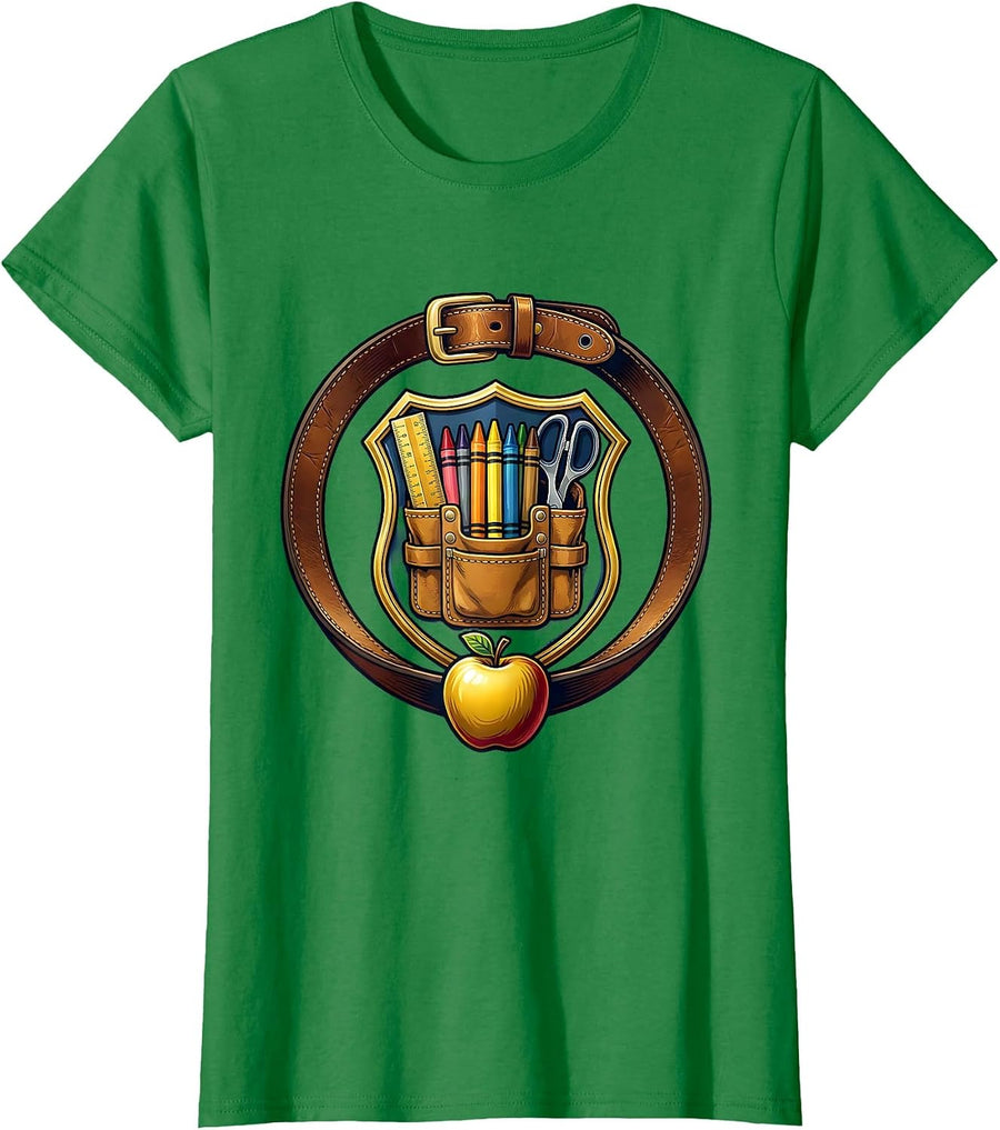 Women's Sped Teacher Toolbelt Graphic Design Gift T-Shirt - Kelly Green
