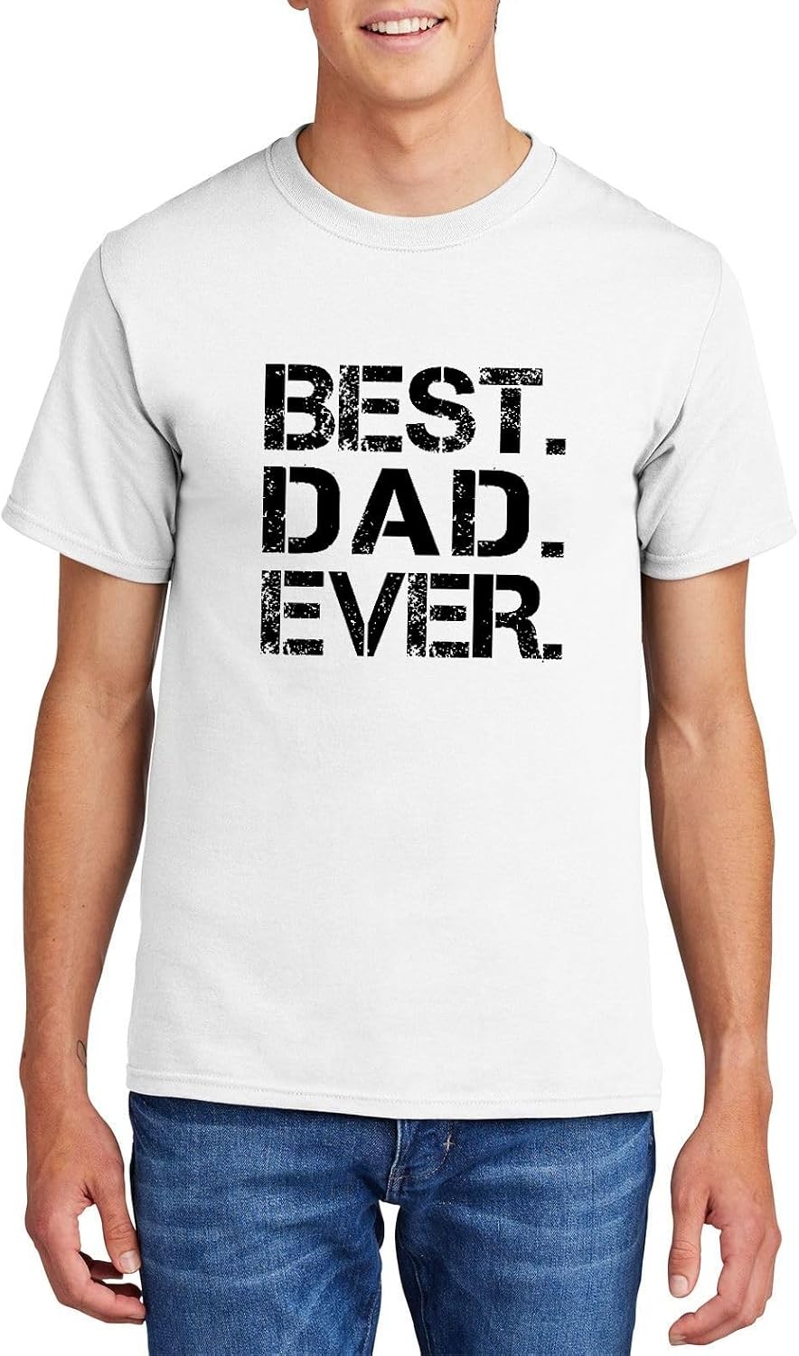 Comical Shirt Men's Best. Dad. Ever. Father's Day Shirt T-Shirt - White