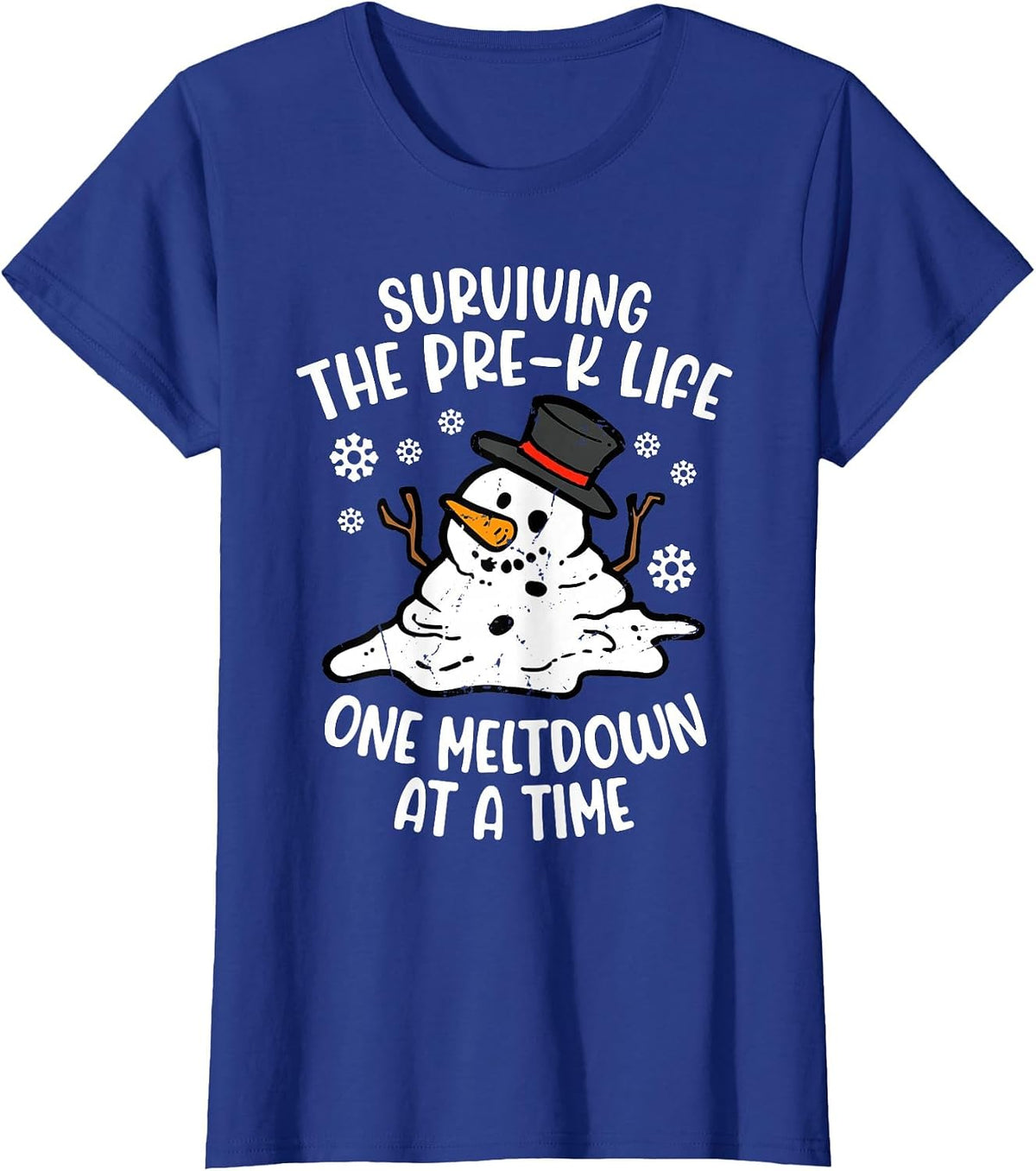 Surviving Pre-K Teacher Life One Meltdown At A Time T-Shirt - Royal Blue