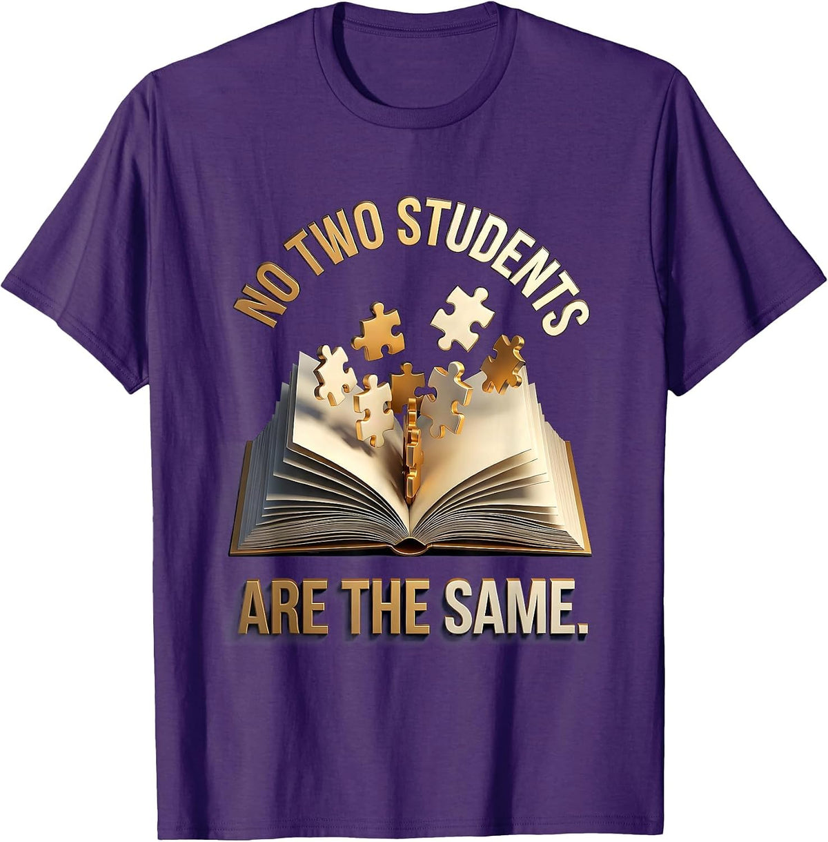 Men's No Two Students Are The Same Sped Teacher Design T-Shirt - Purple