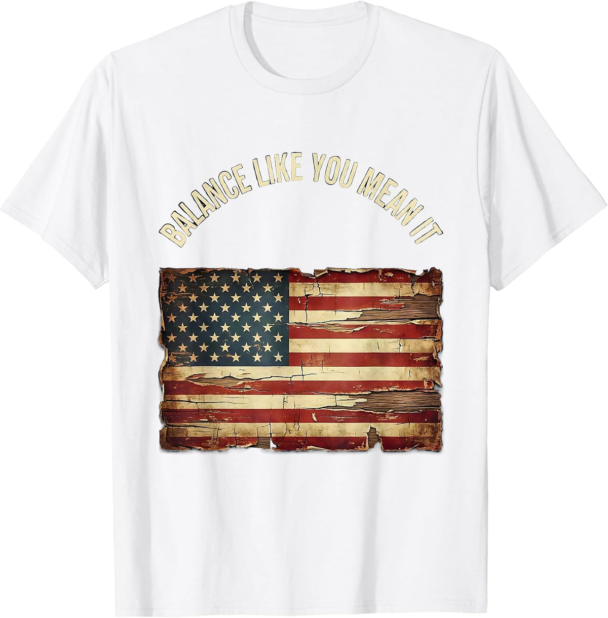 Men's Balance Like You Mean It Fall Prevention Design T-Shirt - White