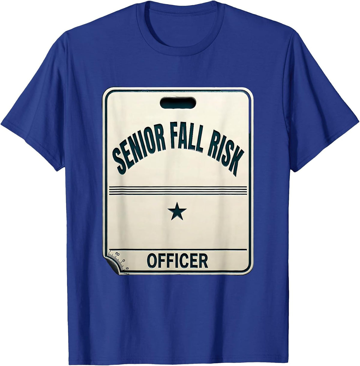 Men's Senior Fall Risk Officer Funny Physical Therapist PT OT Gift T-Shirt - Royal Blue