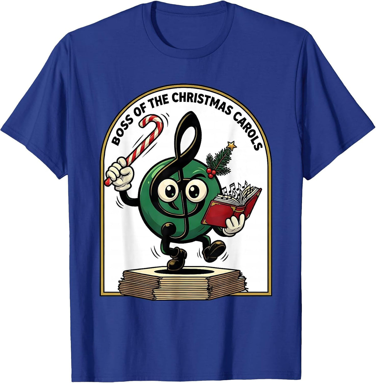 Boss Of The Christmas Carols Funny Music Teacher Holiday T-Shirt - Royal Blue
