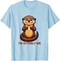 Men's I'm Otterly Me Funny Otter Lover Gift For Kids Teens T-Shirt - Baby Blue