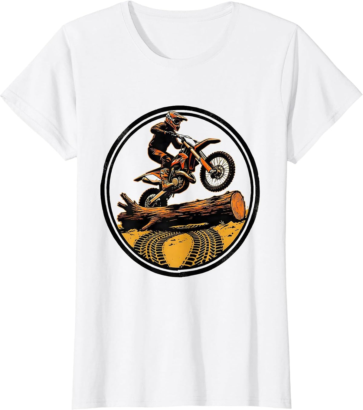 Women's Enduro Rider Dirt Bike Motocross Biker Humor T-Shirt - White