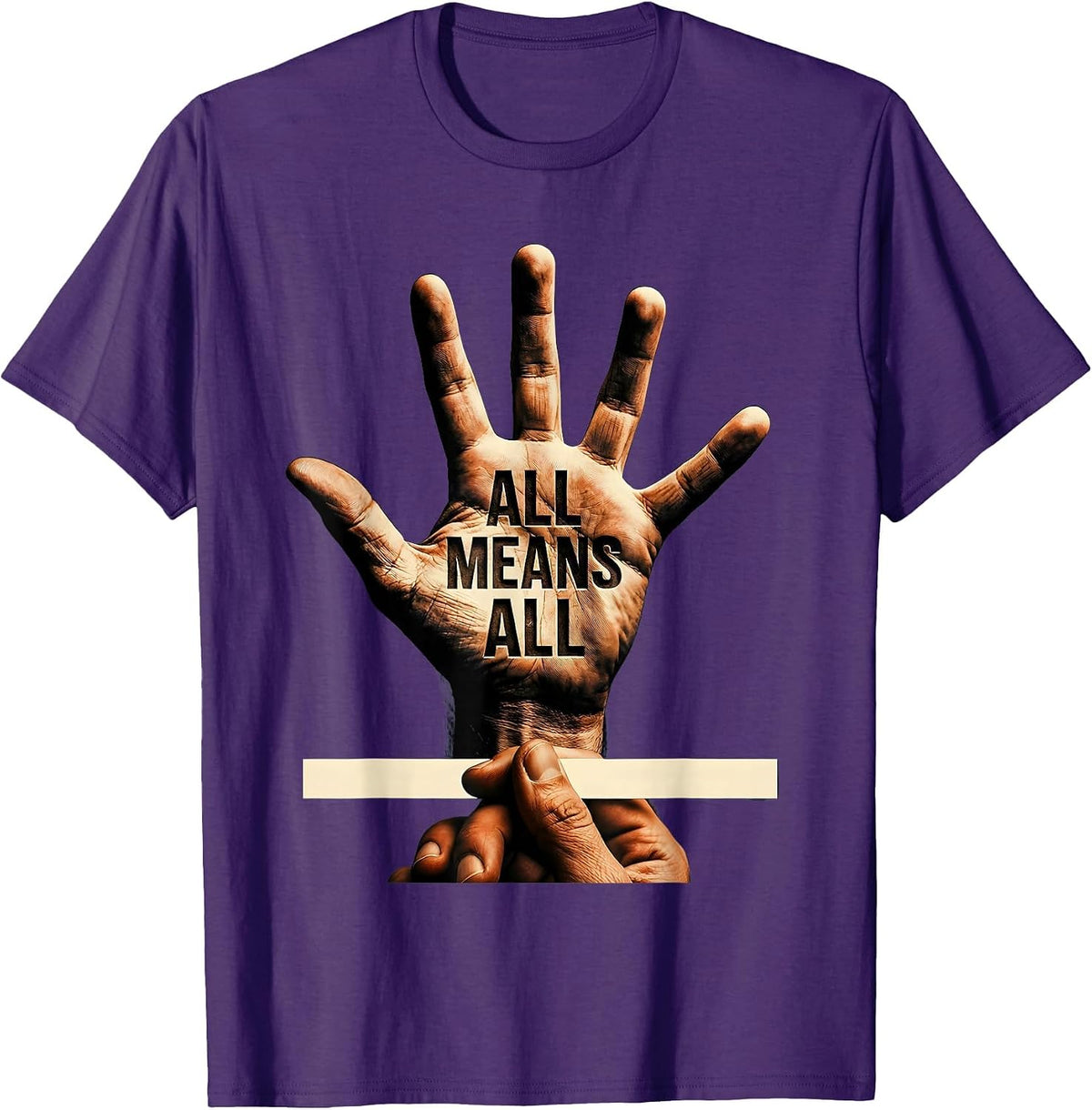 Men's All Means All Special Education Advocate Design T-Shirt - Purple
