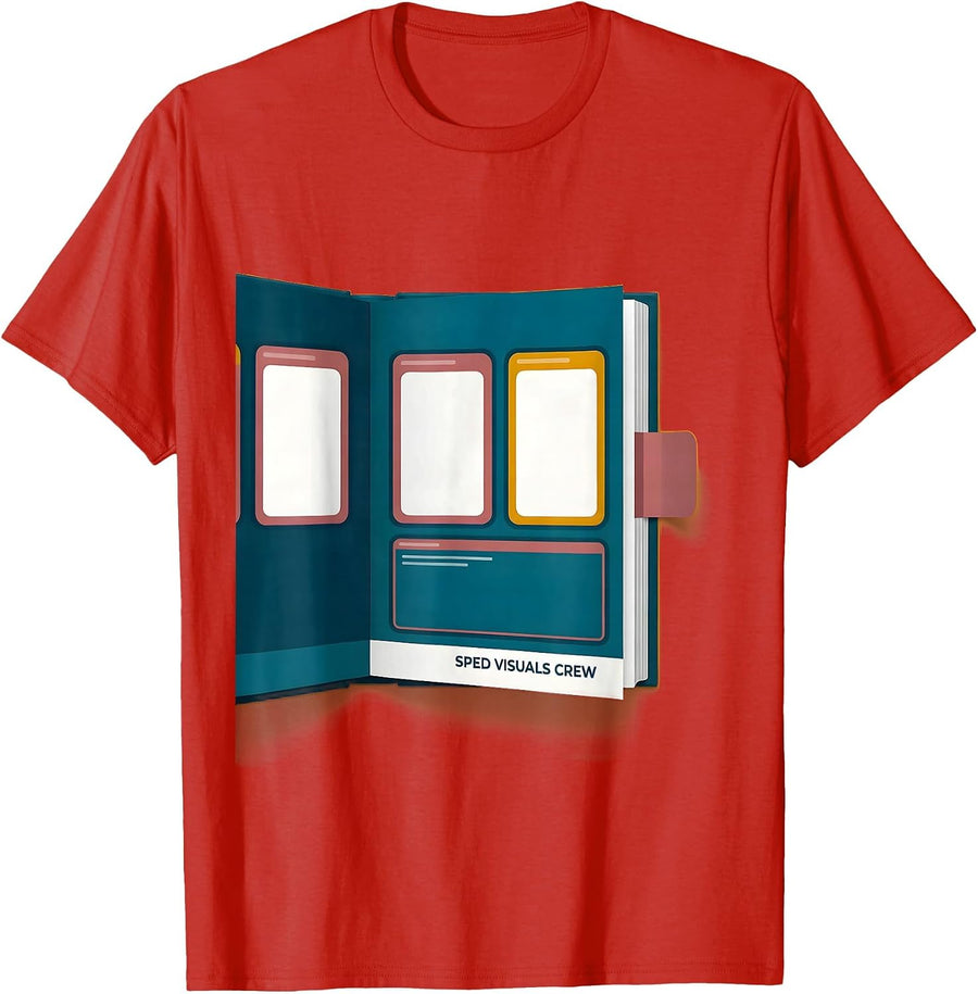 Men's SPED Visuals Crew Custom Teacher Squad Pride Special T-Shirt - Red