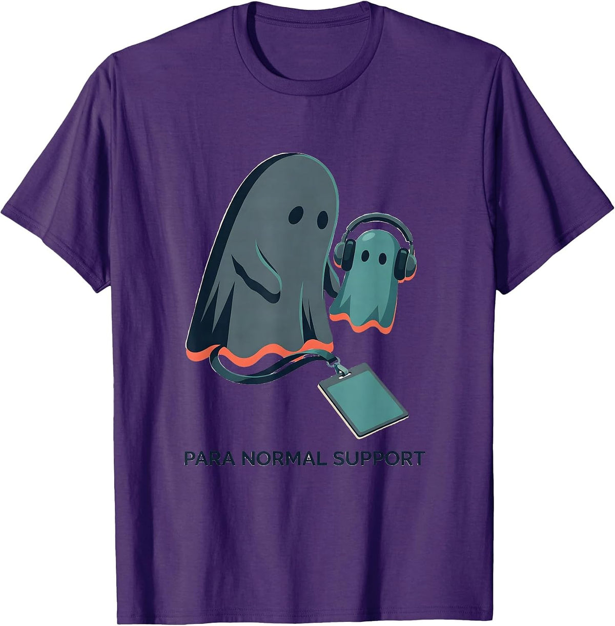Para Normal Support Funny Ghost Para Teacher Halloween T-Shirt - Purple