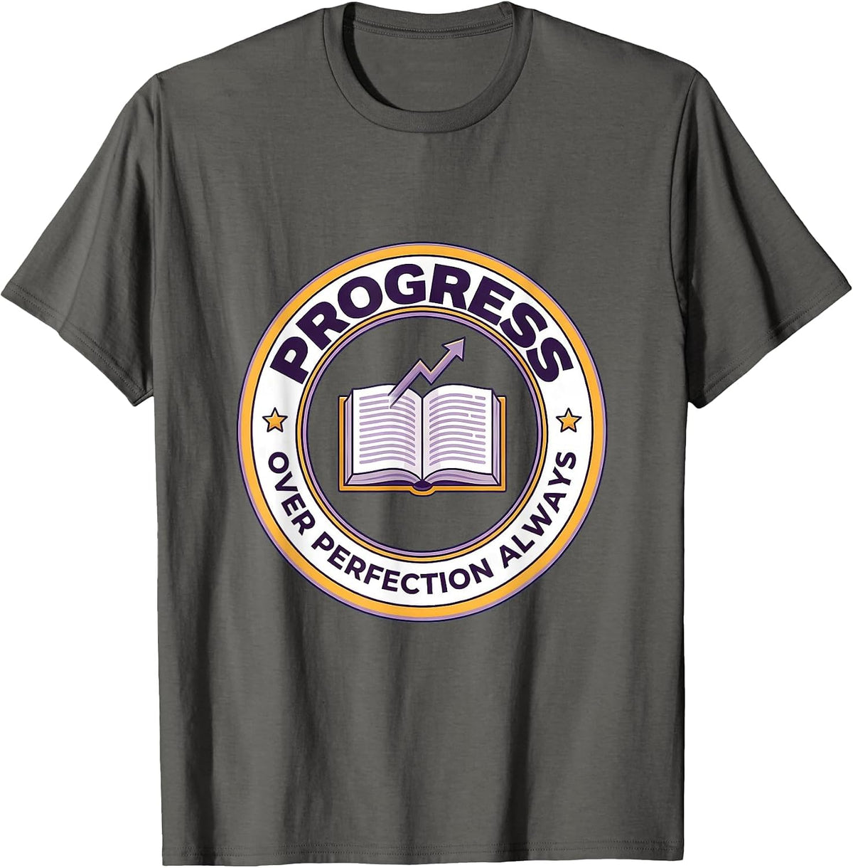 Progress Over Perfection Special Education Teacher T-Shirt - Asphalt Grey