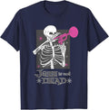 Jazz is Not Dead, Skeleton Trumpet Musician T-Shirt - Navy Blue