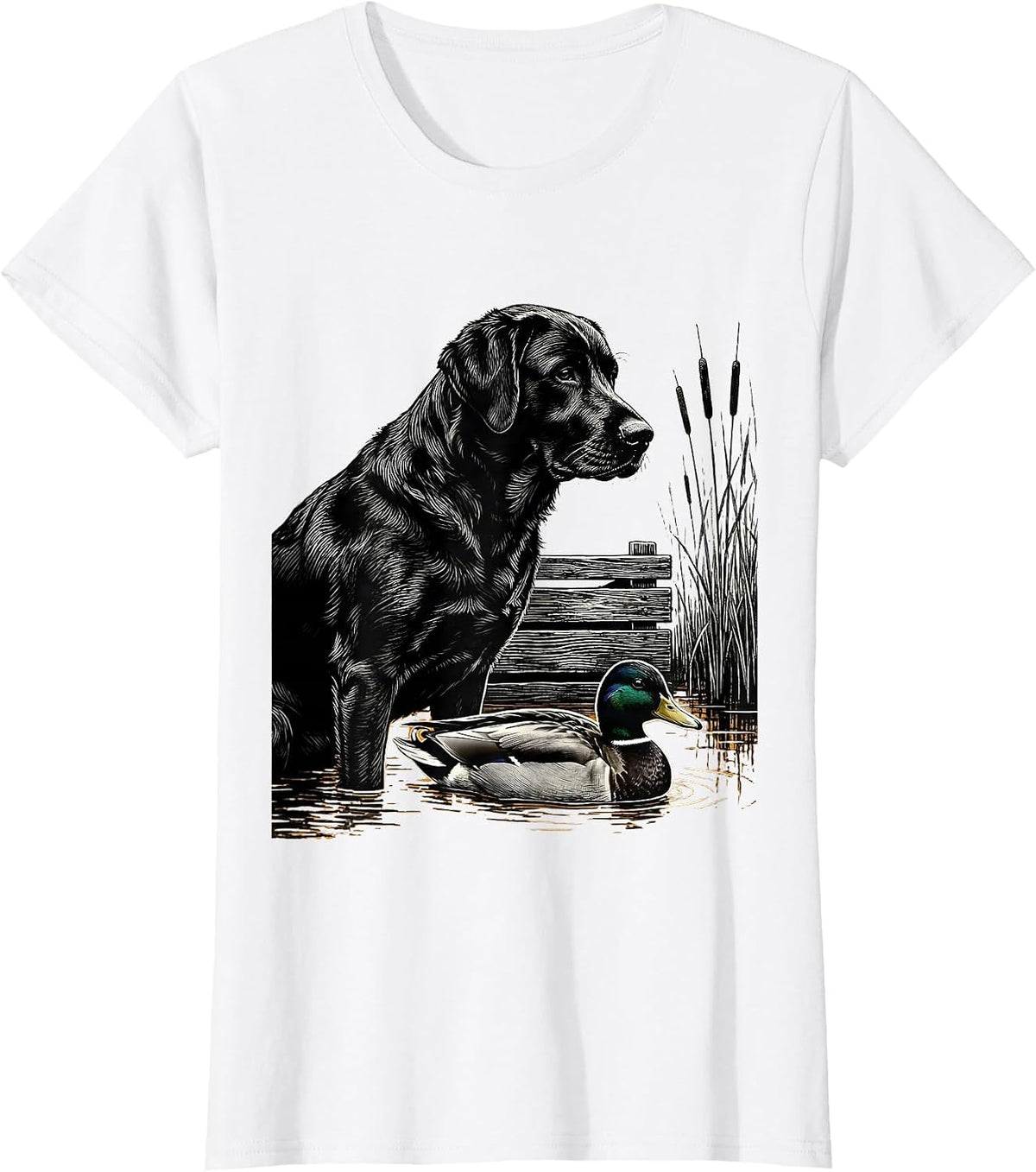 Retriever Hunting Blind Duck Hunter Humor T-Shirt - White
