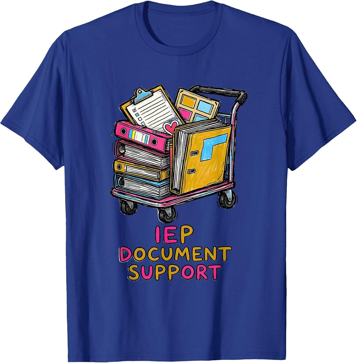 Men's IEP Document Support Naive Kidcore Special Education Teacher T-Shirt - Royal Blue