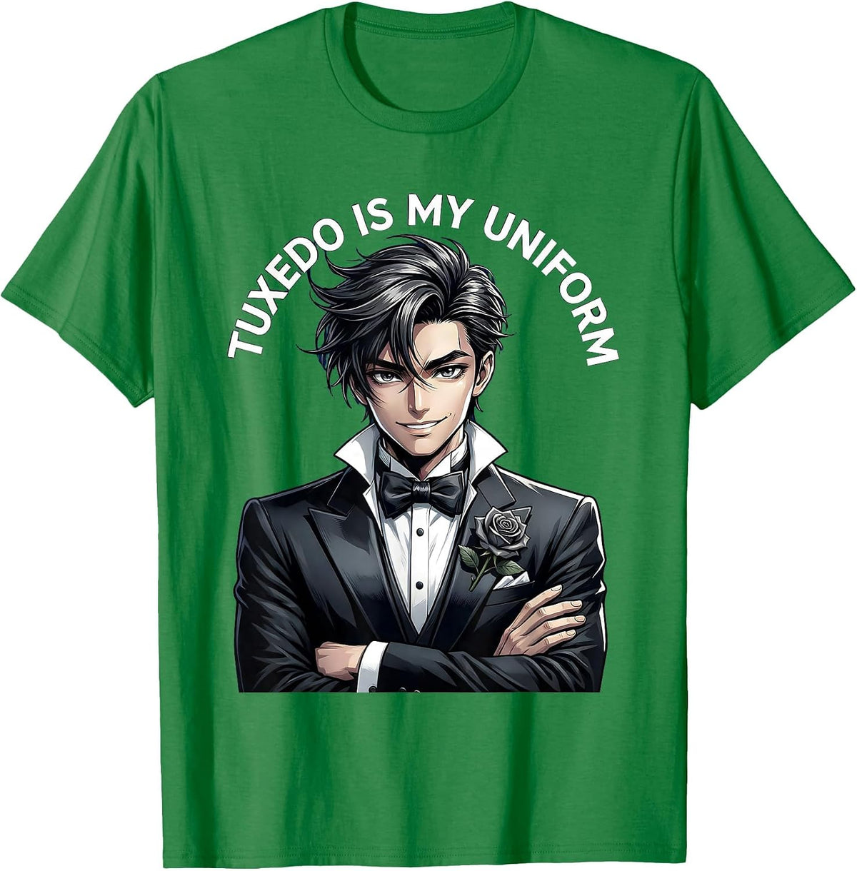 Men's Tuxedo Is My Uniform Formal Style Design T-Shirt - Kelly Green