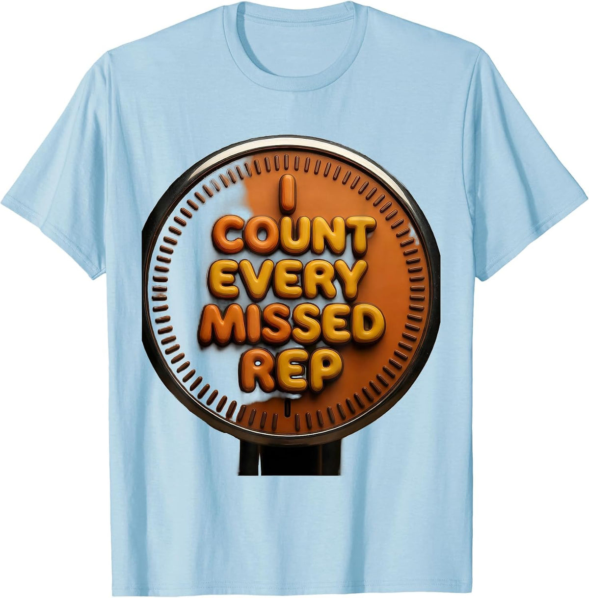 I Count Every Missed Rep Retro Physical Therapist OT Humor T-Shirt - Baby Blue